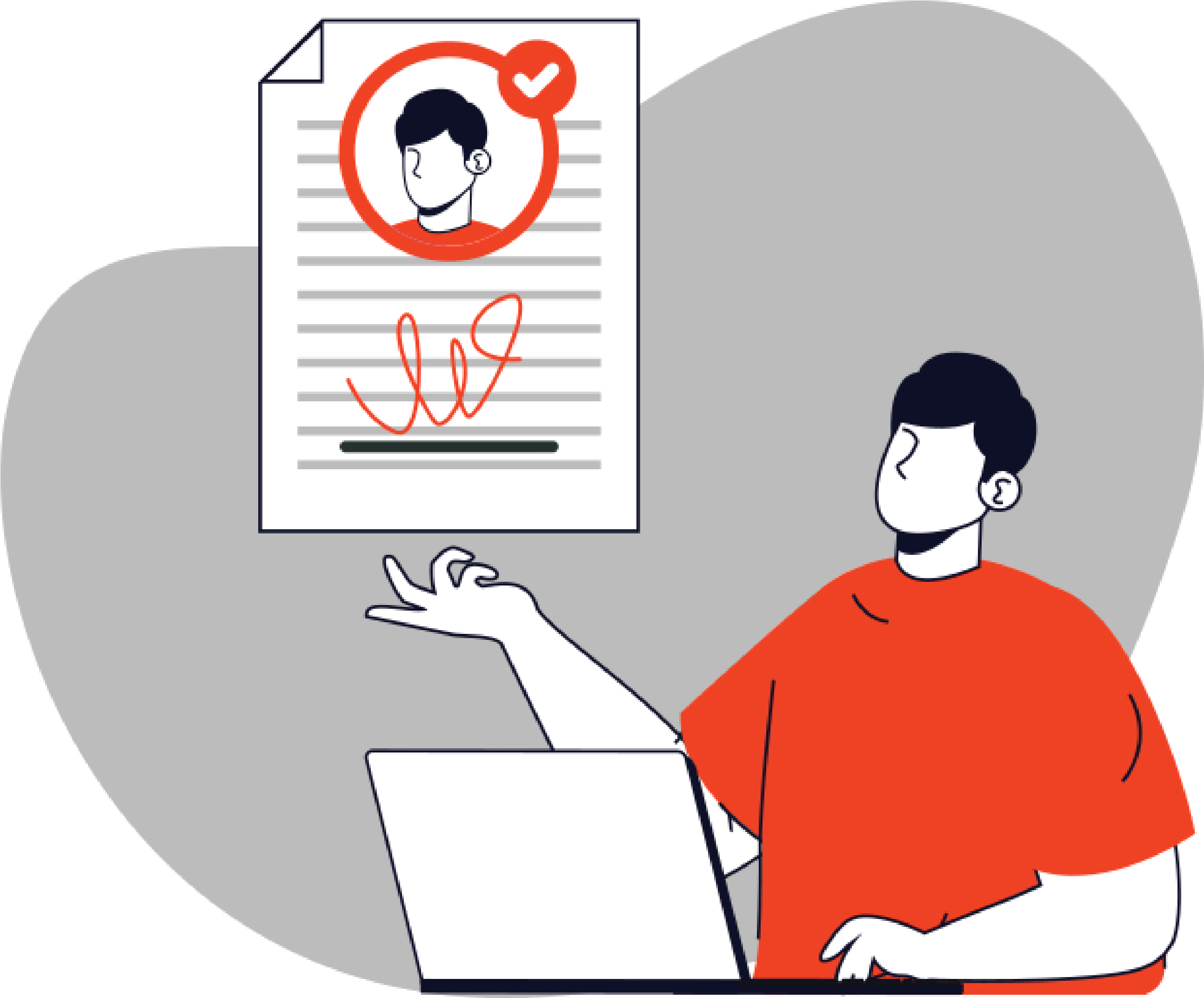 Digital signing illustration